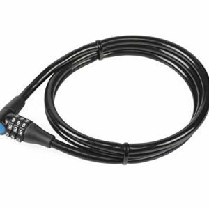 Xlc Zahlenkabelschloss-2502322050 Unisex-Adulto Cerradura de Cable de combinación 2502322050 Negro Talla Única